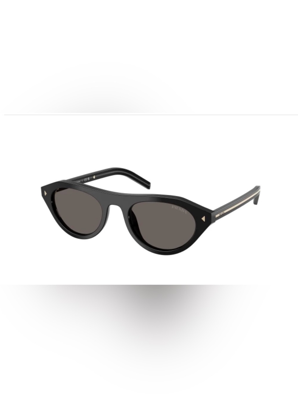 Prada Black Aviator Sunglasses with Dark Lenses